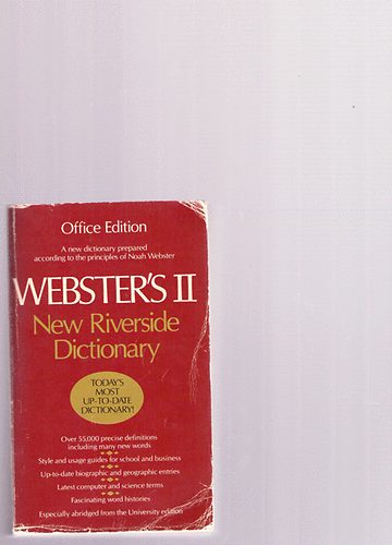 Webster's II. New Riverside University Dictionary