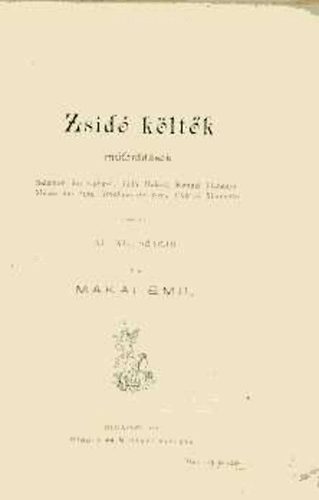 Makai Emil - Zsid� k�lt�k
