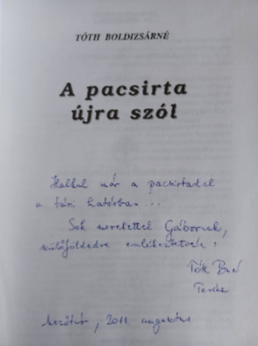 Tth Boldizsrn - A pacsirta jra szl