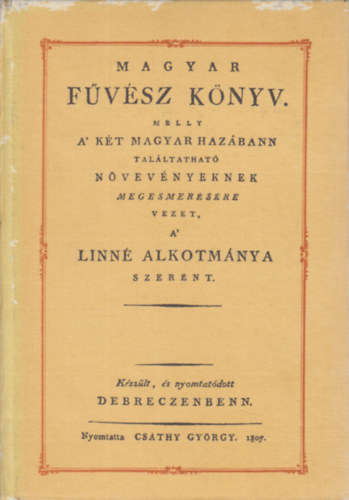 Magyar Fvsz Knyv - Els rsz (Hasonms kiads) (Egyhmesek - Sokhmesek)