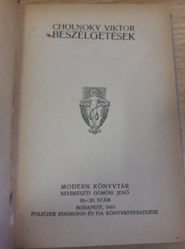 Cholnoky Viktor - Beszlgetsek (Cholnoky Viktor)