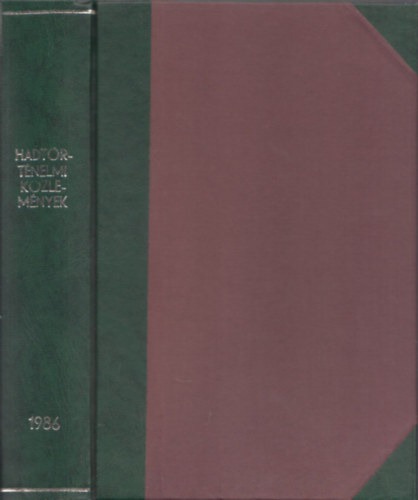 Hadtrtnelmi kzlemnyek XXXIII. vf, 1986, teljes vf.