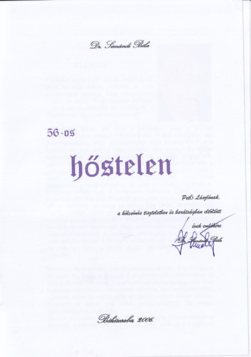 Sim�ndi B�la - 56-os h�stelen (al��rt)