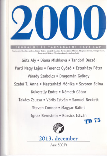 2000 Irodalmi és Társadalmi Havi Lap - 2013. december
