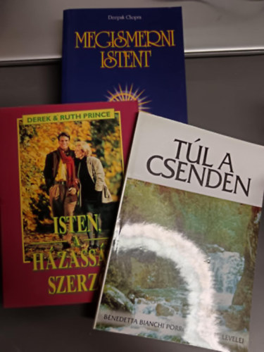 3db könyv: Isten a házasság szerző+Túl a csenden+Megismerni istent