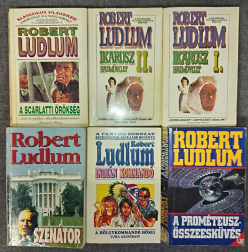 Robert Ludlum - Robert Ludlum k�nyvcsomag (5 m� 6 k�tetben): A Scarlatti �r�ks�g / Ikarusz hadm�velet 1-2. / A szen�tor / Indi�n kommand� / A Prom�teusz-k�ldet�s