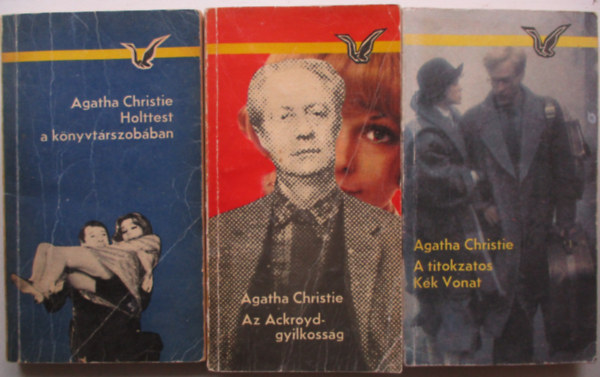 Agatha Christie - 3 db Agatha Christie: A titokzatos kk vonat + Az Ackroyd-gyilkossg + Holttest a knyvtrszobban