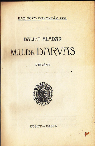 Blint Aladr - M. U. Dr. Darvas