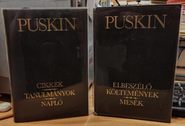 Puskin - 2 db Puskin: Cikkek/Tanulm�nyok/Napl� + Elbesz�l� k�ltem�nyek/Mes�k