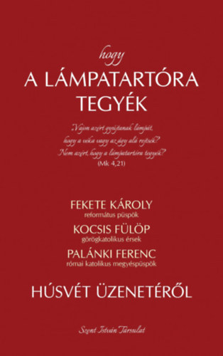 Palánki Ferenc, Kocsis Fülöp Fekete Károly - Hogy a lámpatartóra tegyék - Húsvét üzenetéről