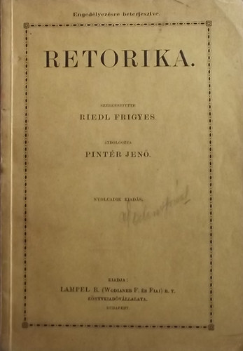 Riedl Frigyes  (szerk.) - Retorika