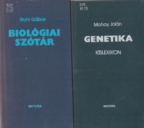Stohl Gbor, Mohay Joln Szky Pl - 3 db orvosi knyv: Genetika kislexikon + Biolgiai sztr + kolgia kislexikon
