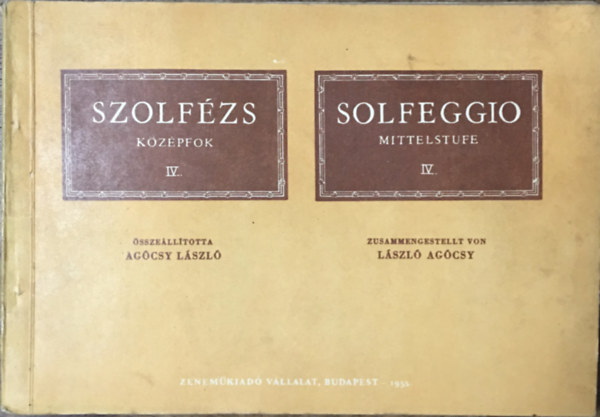 Ag�csy L�szl� - Szolf�zs (K�z�pfok IV.)