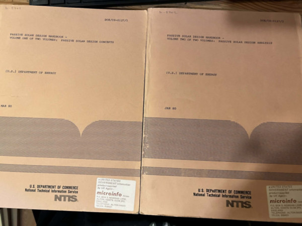  Department of energy (U.S.) - Passive solar design handbook I-II