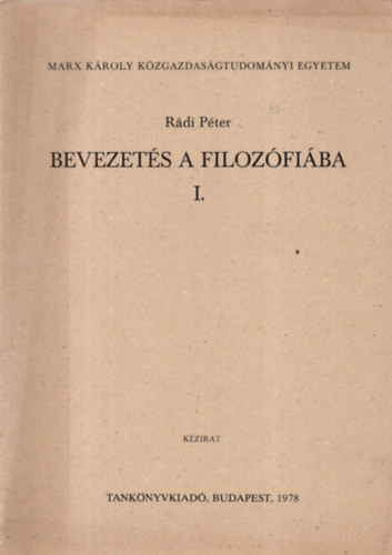 R�di P�ter - Bevezet�s a filoz�fi�ba I:
