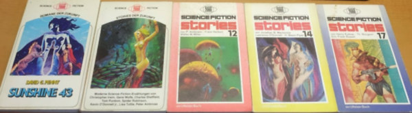 (Ullstein) - 5 db Ullstein 2000 novellsktet: Sunshine 43 (480) + Stories der Zukunft (380) + Science Fiction Stories 12 + 14 + 17 (5 ktet)