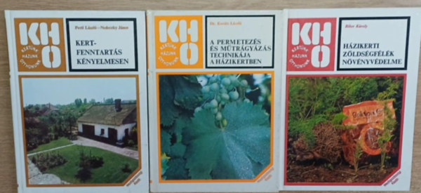 Pesti Lszl-Nedeczky Jnos, Dr. Kovts Lszl, Biber Kroly - 3 db kertszet tmj knyv: Kertfenntarts knyelmesen - A permetezs s mtrgyzs technikja a hzikertben - Hzikerti zldsgflk nvnyvdelme