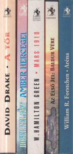 David Drake, Roger Zelazny, W. Hamilton Green, William Buxton, William R. Forstchen - 5 db. Valhalla P�holy sci-fi: A t�r + Amber hercegei + Mars 1910 + Az els� jel: Baldur v�re + Ar�na