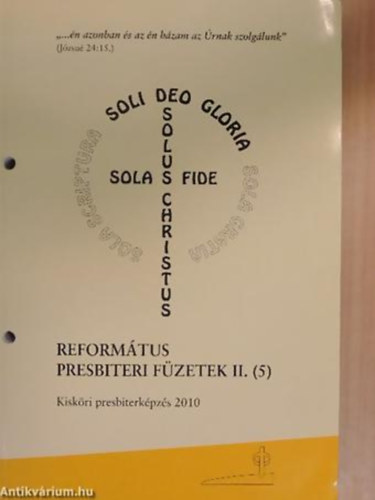 Dr. Judk Endre - Reformtus presbiteri fzetek II. (5) - Kiskri presbiterkpzs