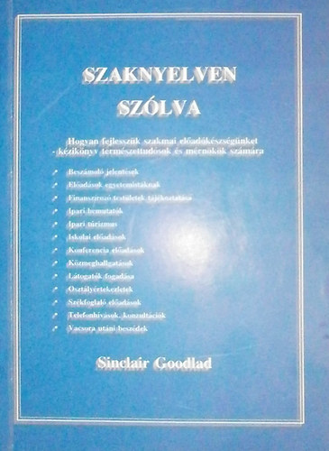 Sinclair Goodlad - Szaknyelven sz�lva