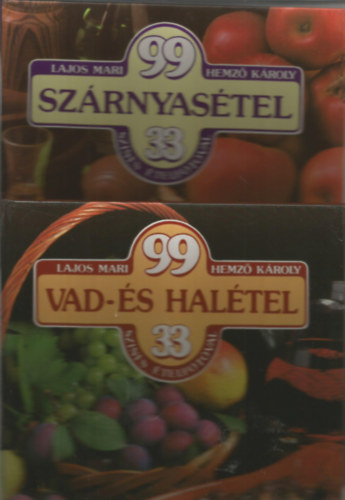 Lajos Mari- Hemző Károly - 2 db szakácskönyv 99 vad- és halétel, 99 szárnyasétel