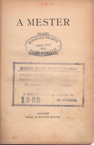 Sur�nyi Mikl�s - A mester