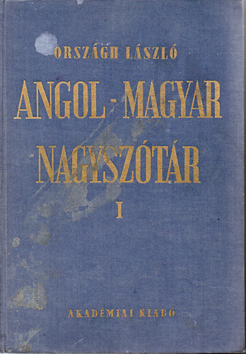 Orszgh Lszl - Angol-Magyar Sztr I-II.