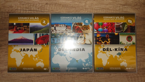 3 DVD a N�pszabads�g Ezerearc� vil�g c�m� sorozat�b�l: Jap�n, D�l-India, D�l-K�na