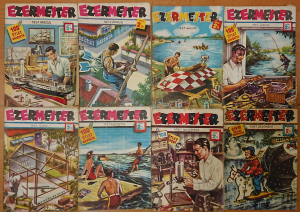 8 lapszm az Ezermester cm kiadvny 1957-es vfolyambl: 1957/3, 1957/4, 1957/5, 1957/6, 1957/7, 1957/11, 1957/12