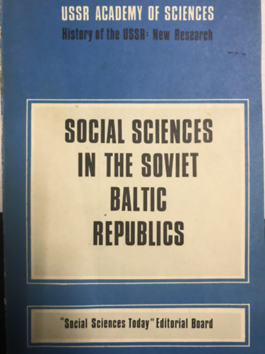 Social sciences in the soviet baltic republics