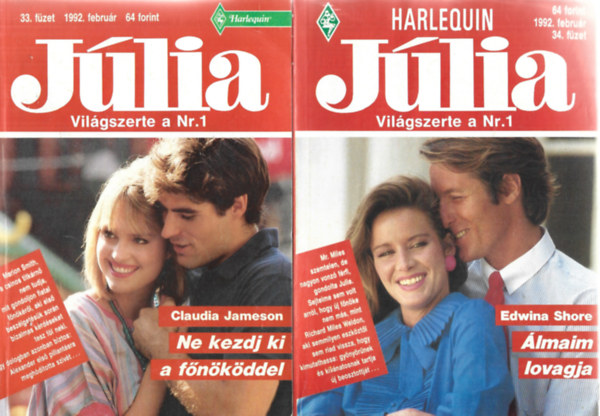 4 db Jlia romantikus fzet, 33., 34., 35., 36.