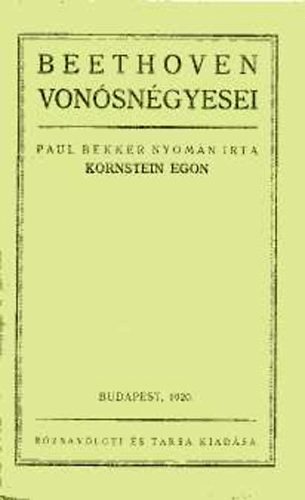 Kornstein Egon - Beethoven vonsngyesei