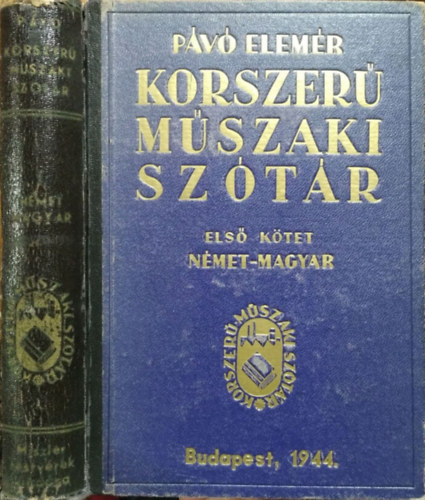 Pv Elemr - Korszer mszaki sztr I. (nmet-magyar)
