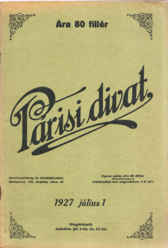 Prisi divat XXII. vfolyam 1927. jlius 1., 19. szm