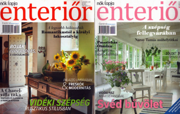 V�k�si Andrea  (f�szerk.) - 2 db N�k Lapja Enteri�r magazin: 2015. tavasz �s 2015. �sz