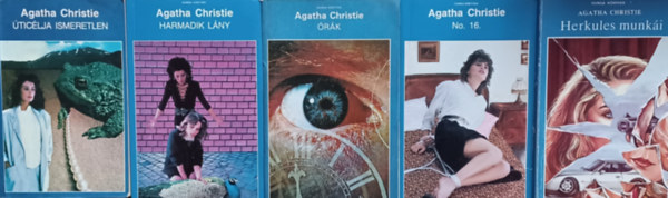Agatha Christie - 5 db Agatha Christie krimi:  �tic�lja ismeretlen + No. 16.+ �r�k + Harmadik l�ny + Hercules munk�i