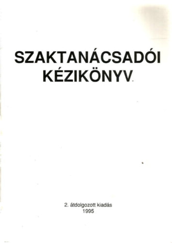 Szaktanácsadói Kézikönyv
