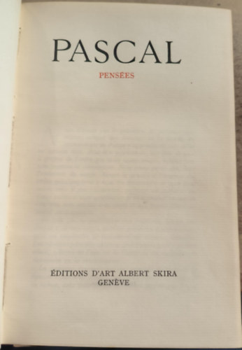 Blaise Pascal - Penses