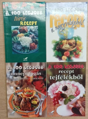 Tbb szerz - 4 db A 100 legjobb sorozatbl: A 100 legjobb nnepi fogs - A 100 legjobb trs recept - A 100 legjobb a nagyvilgbl - A 100 legjobb recept tejflkbl