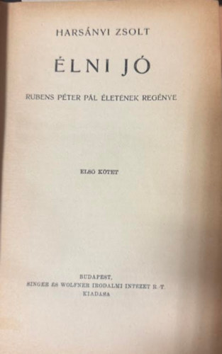 Hars�nyi Zsolt - �lni j� I-IV.