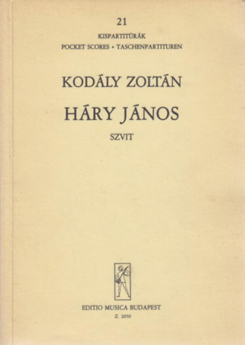 Kod�ly Zolt�n - H�ry J�nos szvit - kispartitur�k