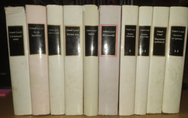 Nmeth Lszl - 10 db Nmeth Lszl: A ksrletez ember; Az n katedrm; Emberi sznjtk; Eurpai utas; Irgalom; Kt nemzedk; Ksrleti dramaturgia I.-II.; Megmentett gondolatok; Szerettem az igazsgot II. (Az els ktet nincs benne)