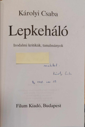 Krolyi Csaba - Lepkehl