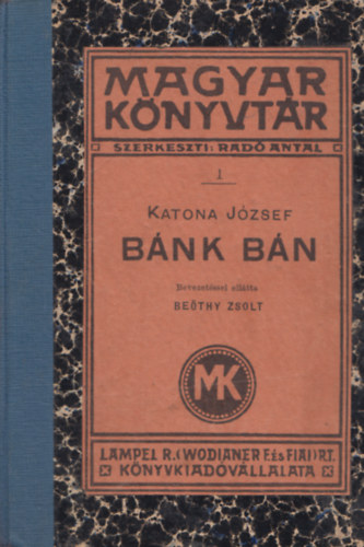 Katona J�zsef - Magyar K�nyvt�r - B�nk b�n