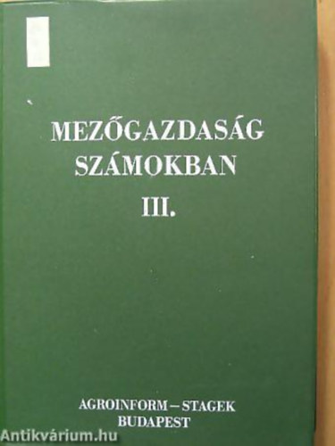 S�rk�zy P�ter - Mez�gazdas�g sz�mokban III. �LLATTENY�SZT�S