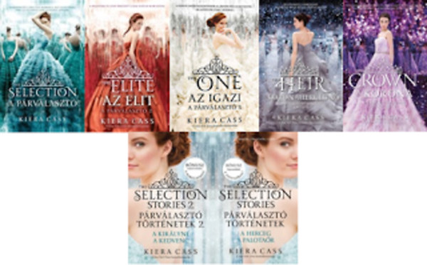 Kiera Cass - A P�rv�laszt� 1-5.: A P�rv�laszt� + Az Elit + Az Igazi + A koronahercegn� + A korona