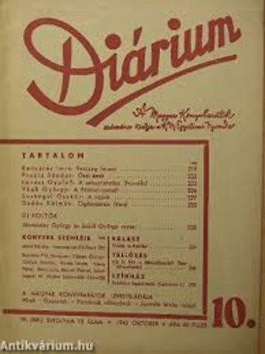 Máté Károly-Kenyeres Imre - Diárium-1940.június