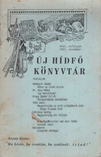 Új Hídfő Könyvtár 1991. november
