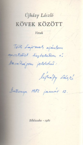 �jh�zy L�szl� - K�vek k�z�tt- versek , dedik�lt , sz�mozott