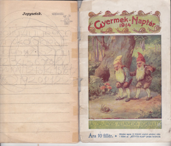 Gyermek-napt�r az 1914. �vre